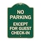 Signmission No Parking Except for Guest Check-In Heavy-Gauge Aluminum Sign, 18" L, 24" H, G-1824-23625 A-DES-G-1824-23625 - alternate 1